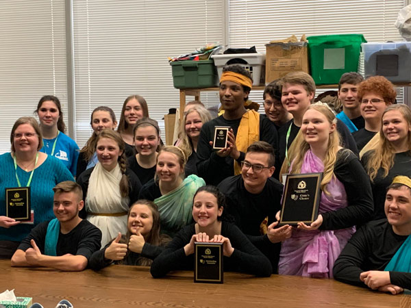 Pulaski High School cast and crew at festival