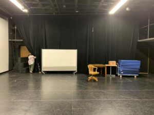 UW-Milwaukee T-6 Studio Theatre, view from back of house
