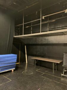 UW-Milwaukee T-6 Studio Theatre, catwalk above stage left