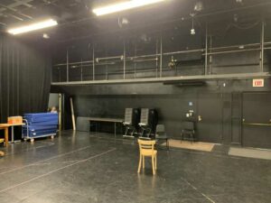 UW-Milwaukee T-6 Studio Theatre, catwalk above stage left and house right