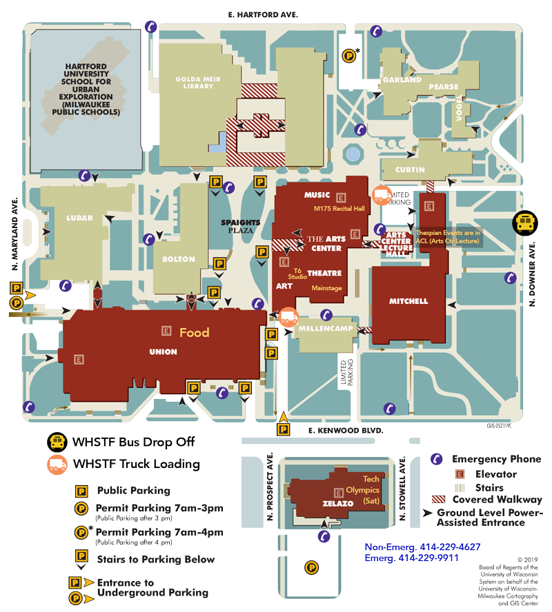 UW-Milwaukee Campus Map