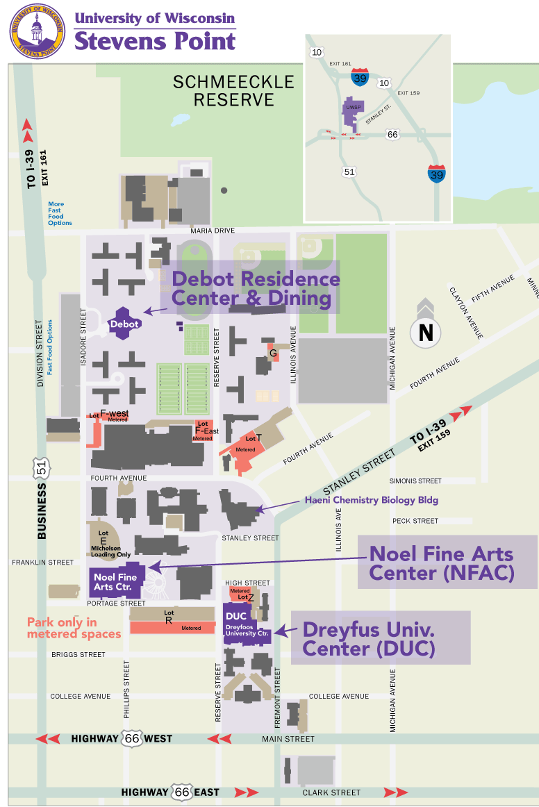 UW-Stevens Point campus map