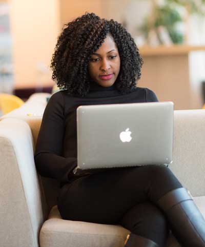 Watching Computer Stock Image